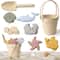 Silicone Kids Beach Toy Set Durable Sand Bucket And Shovel For Outdoor Play And Travel 5