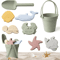 Silicone Kids Beach Toy Set Durable Sand Bucket And Shovel For Outdoor Play And Travel 7