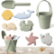 Silicone Kids Beach Toy Set Durable Sand Bucket And Shovel For Outdoor Play And Travel 7