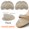 4Pack AntiSlip Leather Forefoot Pads High Heel Pain Relief Inserts For Womens Shoes 2