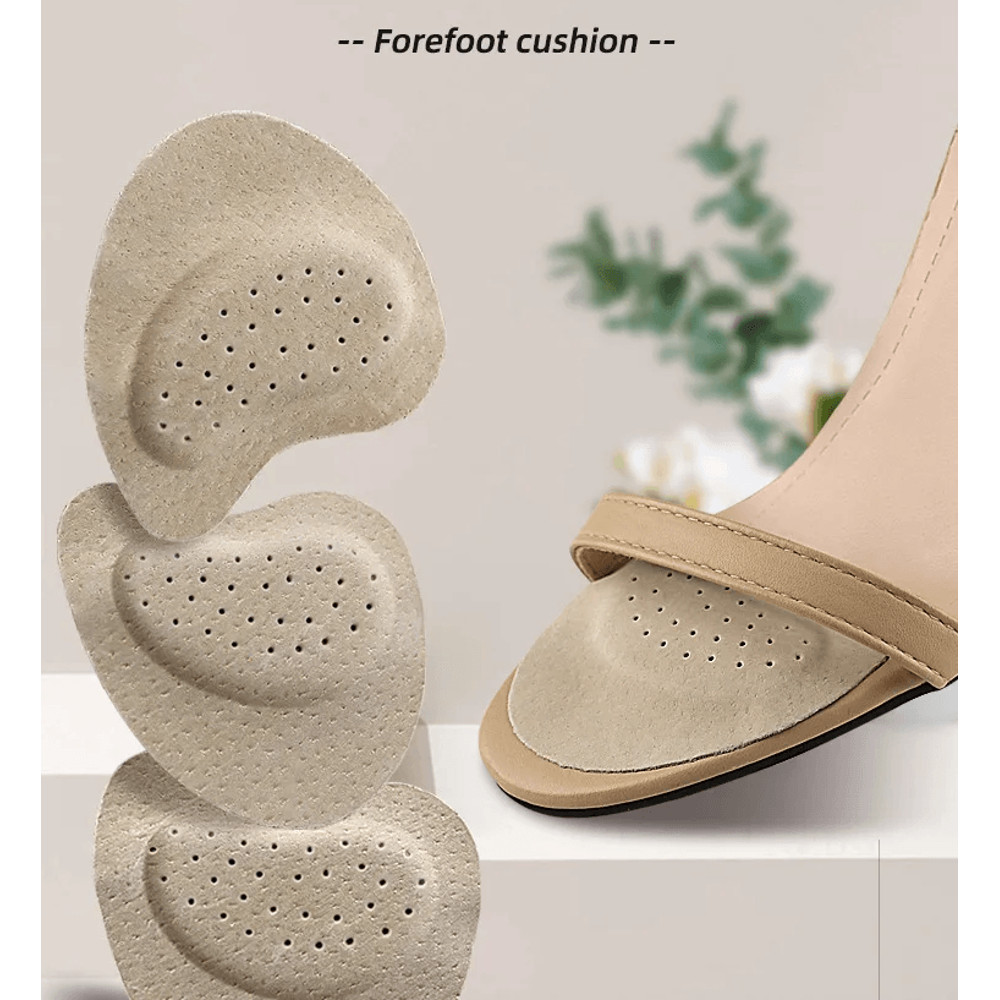 4Pack AntiSlip Leather Forefoot Pads  High Heel Pain Relief Inserts For Womens Shoes 4