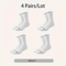 4Pair Breathable Mens Basketball Socks Cushioned MidCalf Sports Socks For Performance And Comfort 0