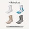 4Pair Breathable Mens Basketball Socks Cushioned MidCalf Sports Socks For Performance And Comfort 1