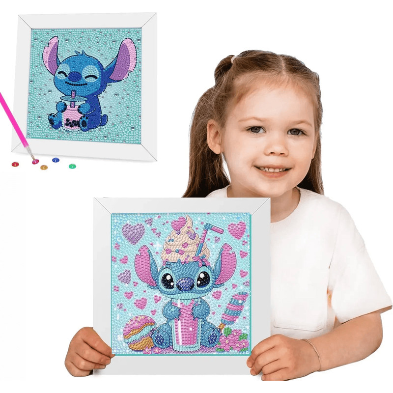 Kids 5D Diamond Painting Kit DIY Animal Art Set With Big Gem Crystals 4