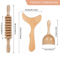 Wooden Lymphatic Drainage Massage Tool Set Manual Maderotherapy Gua Sha Kit For Body Sculpting 4