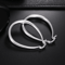 925 Sterling Silver Hoop Earrings 41mm Smooth Circle Statement Hoops For Women 1