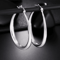 925 Sterling Silver Hoop Earrings 41mm Smooth Circle Statement Hoops For Women 2