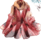 Floral Summer Beach Scarf For Women Lightweight Silk Shawl Wrap For Sun Protection Style 5