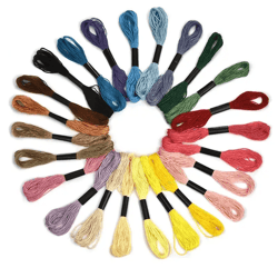 multicolor embroidery floss set – 50 to 447 cotton threads for cross stitch, diy crafts & sewing projects