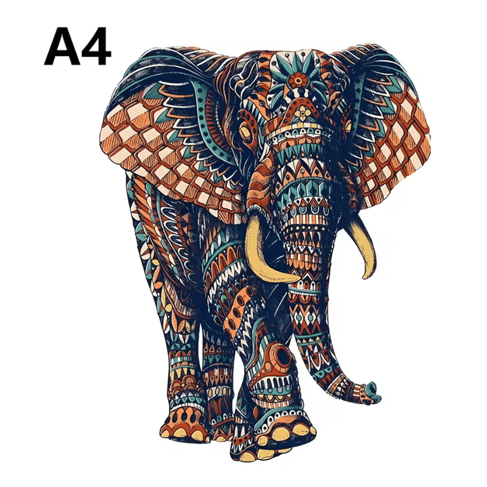Elephant Wooden Puzzle For Adults Irregular Animal Shape Brain Teaser And Stress Relief Gift 4