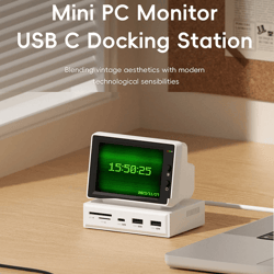 hagibis mini hardware monitor – real-time system display with usb-c hub