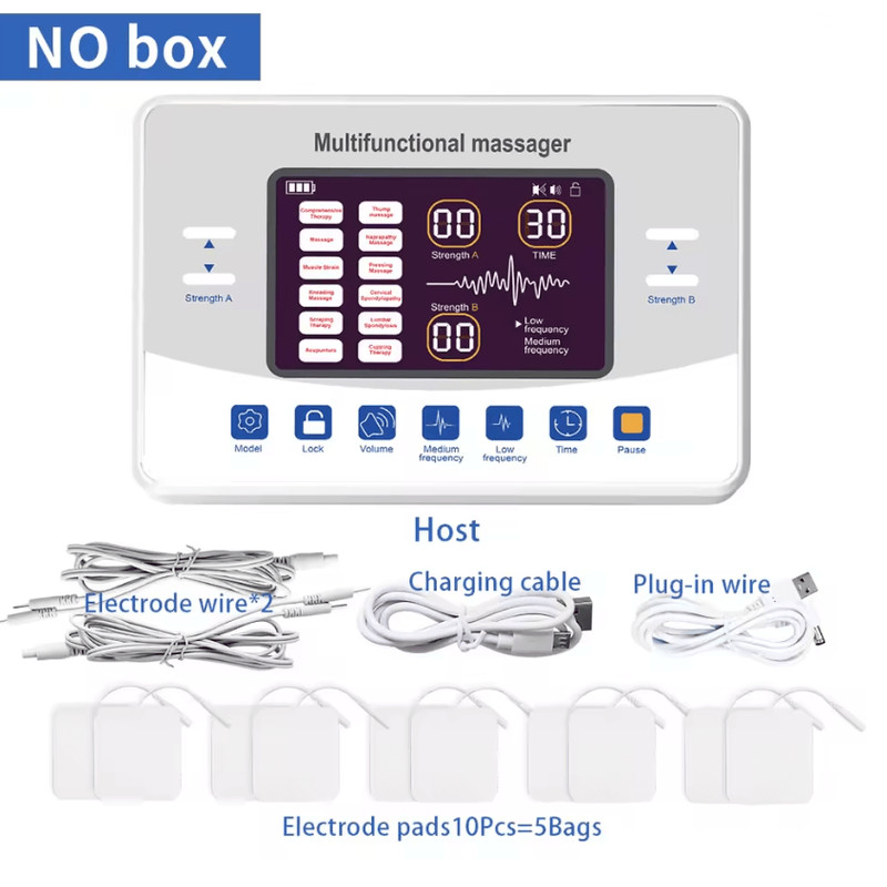 12Mode TENS And EMS Pulse Massager Electronic Muscle Stimulator For Pain Relief And Recovery 12