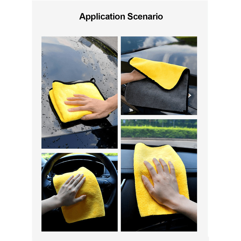 3 5 10Pcs Car Wash Microfiber Towel 30x30 60CM Car Cleaning Drying Cloth Hemming Car Care Cloth Det