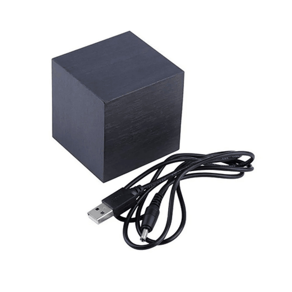 Wooden Square LED VoiceControl Alarm Clock Retro Glow Table Clock With Snooze 2