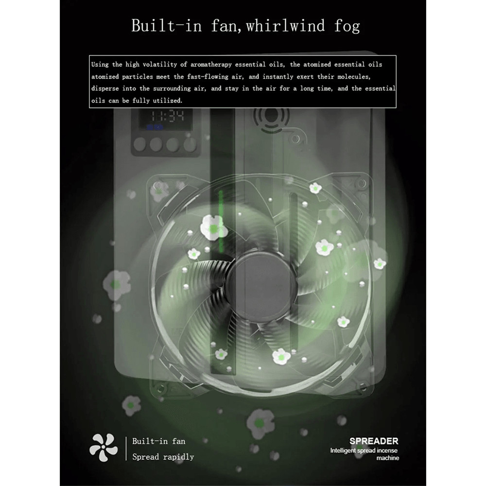 Scent Machine Aroma Diffuser Wall Mounted Hotel 160ML Aroma Diffuser With Fan Inside 6