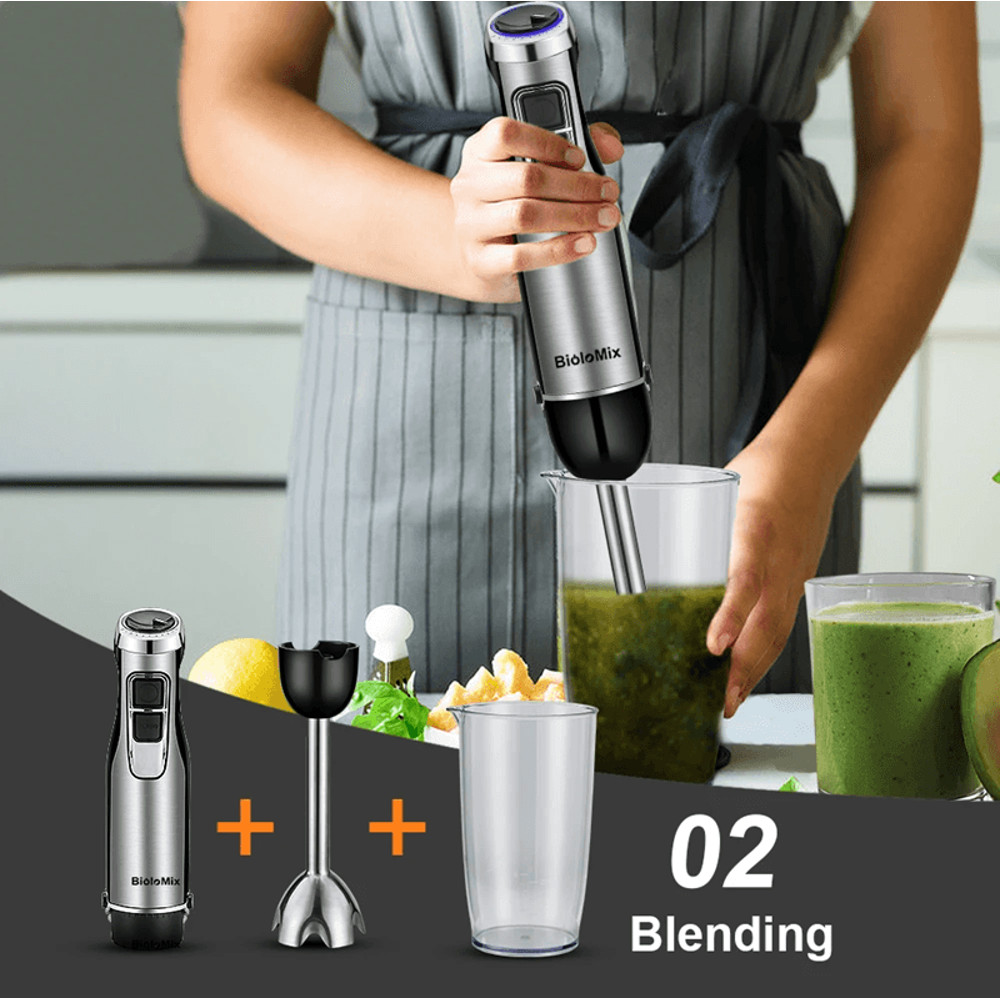 BioloMix 4 In 1 Hand Blender With Chopper And Smoothie Cup 3