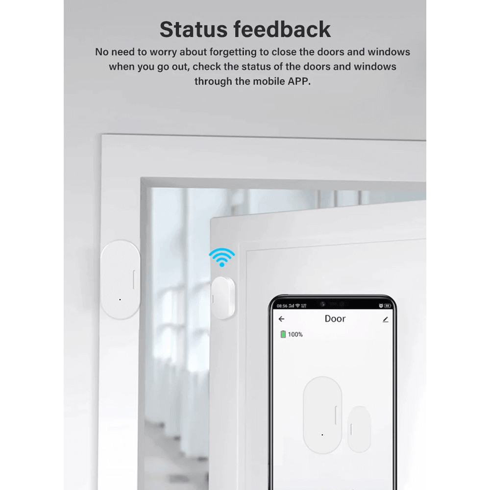 Zigbee Door Sensor With Ewelink App For Smart Home Security And Alexa Integration 3