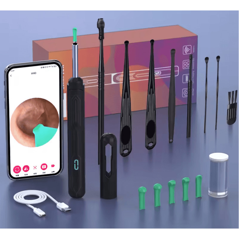 HD Ear Cleaner With Camera USB C Otoscope Wax Removal Kit For Adults And Kids 12