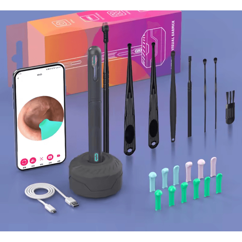 HD Ear Cleaner With Camera USB C Otoscope Wax Removal Kit For Adults And Kids 16