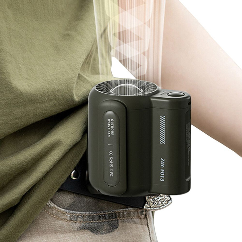 Portable Waist Fan USB Rechargeable Clip On Cooling Fan For Outdoor And Under Shirt Use 0