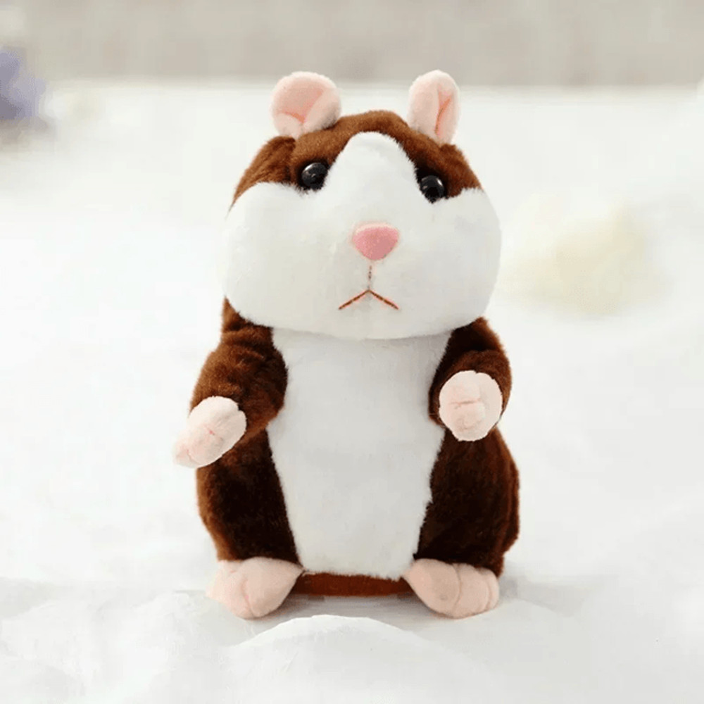 Talking Hamster Plush Toy Repeats What You Say Funny Interactive Doll For Kids And Babies 0