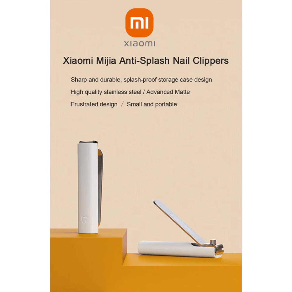 Xiaomi Anti Splash Nail Clipper Stainless Steel Portable Nail Trimmer With Storage Case 1