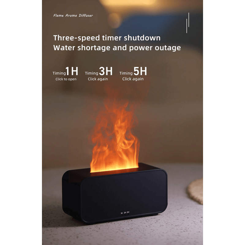 Flame Effect Aromatherapy Diffuser LED Mini Humidifier With Timer For Home And Office 2