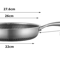 Stainless Steel Honeycomb Nonstick Frying Pan With Lid For Induction And Gas Cooktops 6