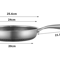 Stainless Steel Honeycomb Nonstick Frying Pan With Lid For Induction And Gas Cooktops 5