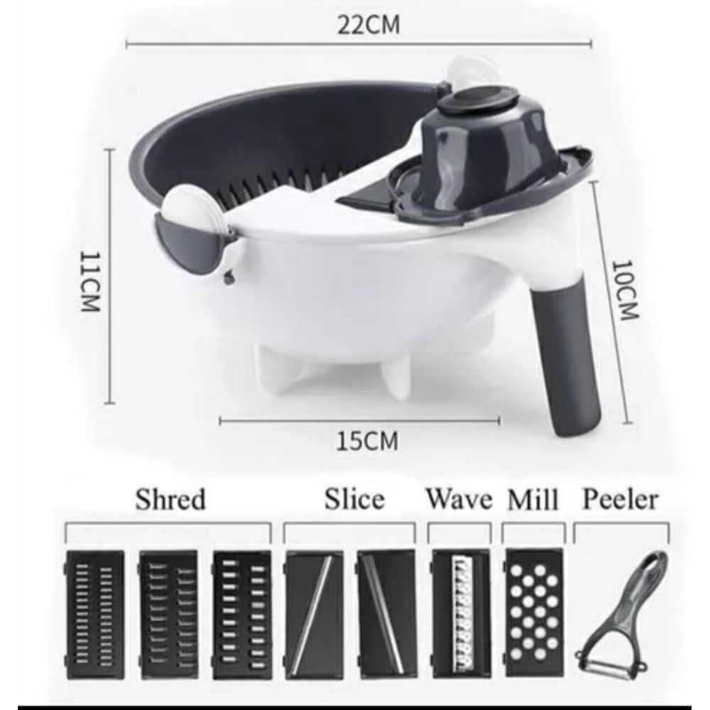 9 In 1 Vegetable Cutter Multifunctional Manual Slicer Grater And Chopper For Kitchen Prep 6