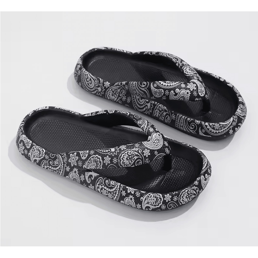 Leopard Cloud Comfort Flip Flops For Women Thick Sole Travel Beach Sandals 6