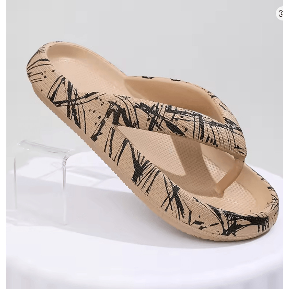 Leopard Cloud Comfort Flip Flops For Women Thick Sole Travel Beach Sandals 3