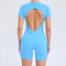 Backless Scrunch Gym Jumpsuit For Women OnePiece Yoga Sportswear 1
