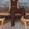 Womens Linen Two Piece Set Crop Top And Pants Summer Matching Outfit 1