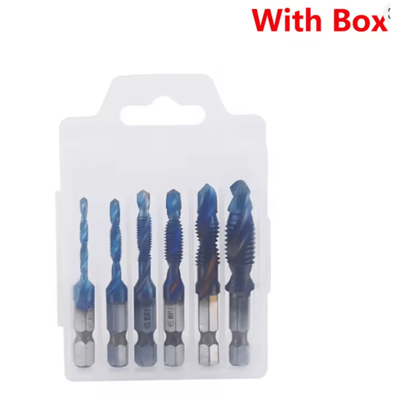 Titanium Metric Tap Drill Bit Set For Hex Shank Power Tools 23