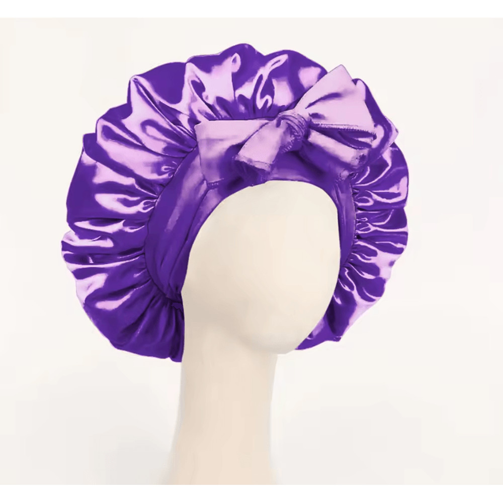 Adjustable Satin Bonnet For Sleeping With Tie Band Soft Hair Protection For Women And Men 9