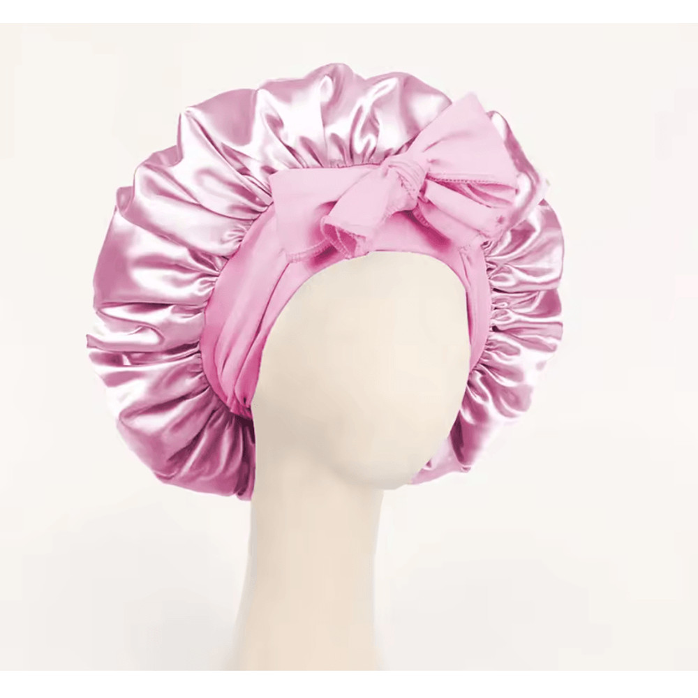Adjustable Satin Bonnet For Sleeping With Tie Band Soft Hair Protection For Women And Men 10