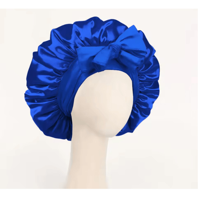 Adjustable Satin Bonnet For Sleeping With Tie Band Soft Hair Protection For Women And Men 11