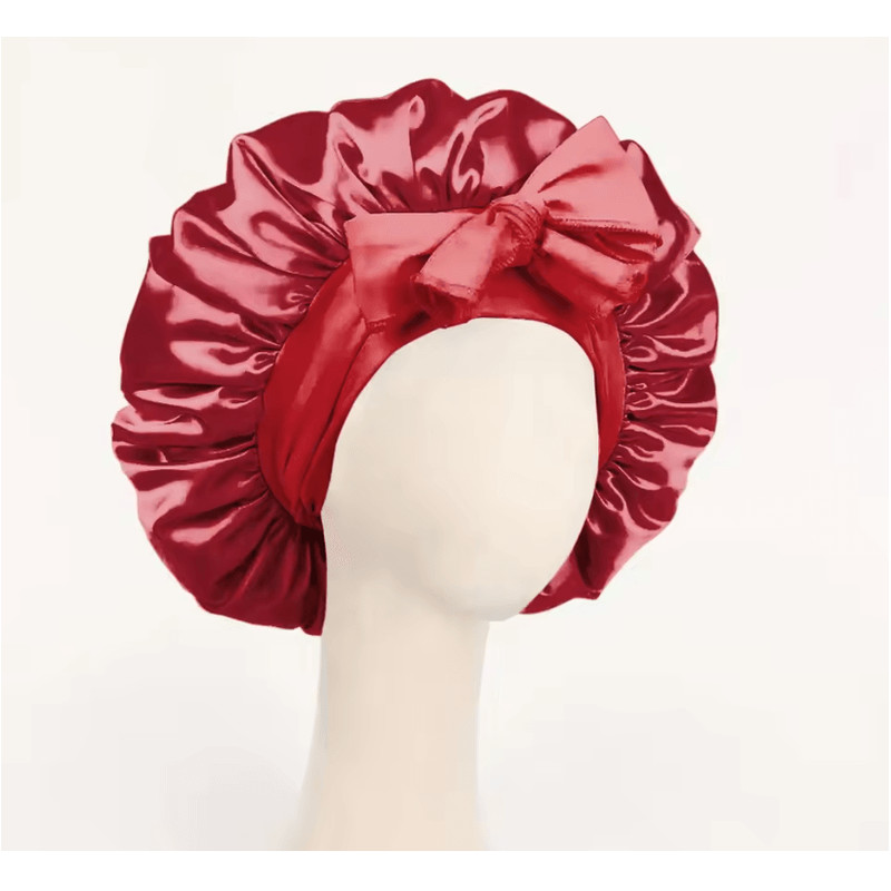 Adjustable Satin Bonnet For Sleeping With Tie Band Soft Hair Protection For Women And Men 12