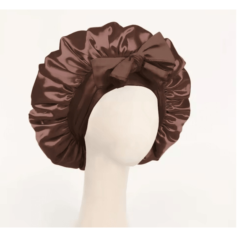 Adjustable Satin Bonnet For Sleeping With Tie Band Soft Hair Protection For Women And Men 1