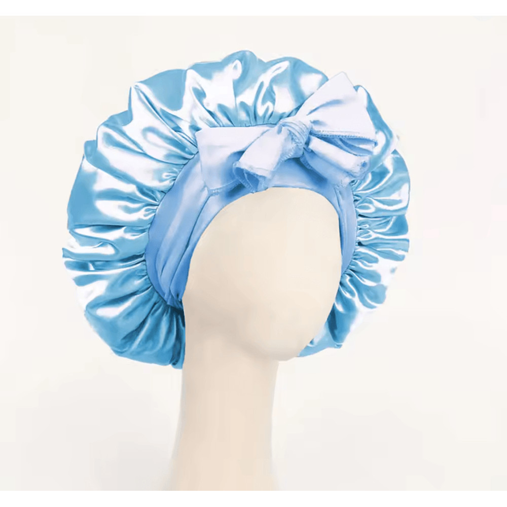 Adjustable Satin Bonnet For Sleeping With Tie Band Soft Hair Protection For Women And Men 3