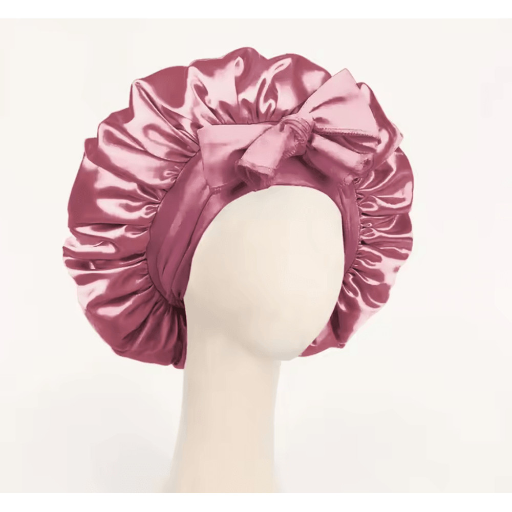 Adjustable Satin Bonnet For Sleeping With Tie Band Soft Hair Protection For Women And Men 5