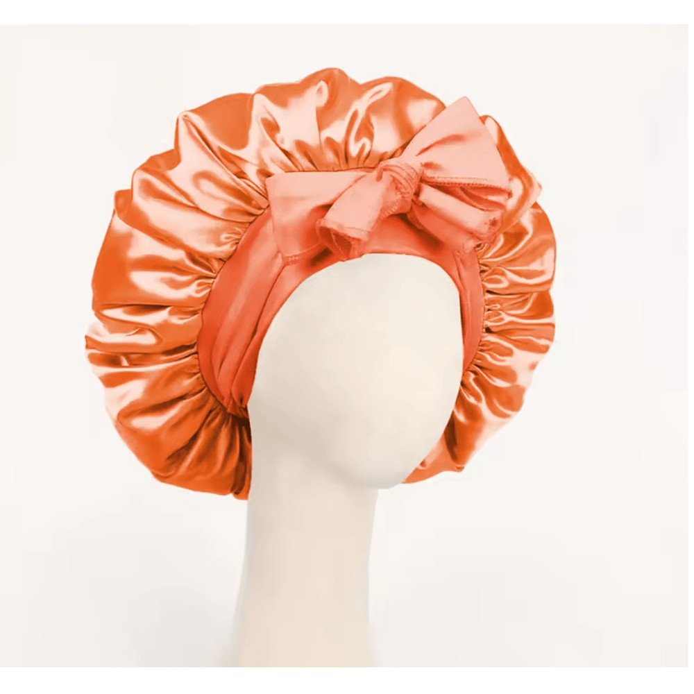 Adjustable Satin Bonnet For Sleeping With Tie Band Soft Hair Protection For Women And Men 8