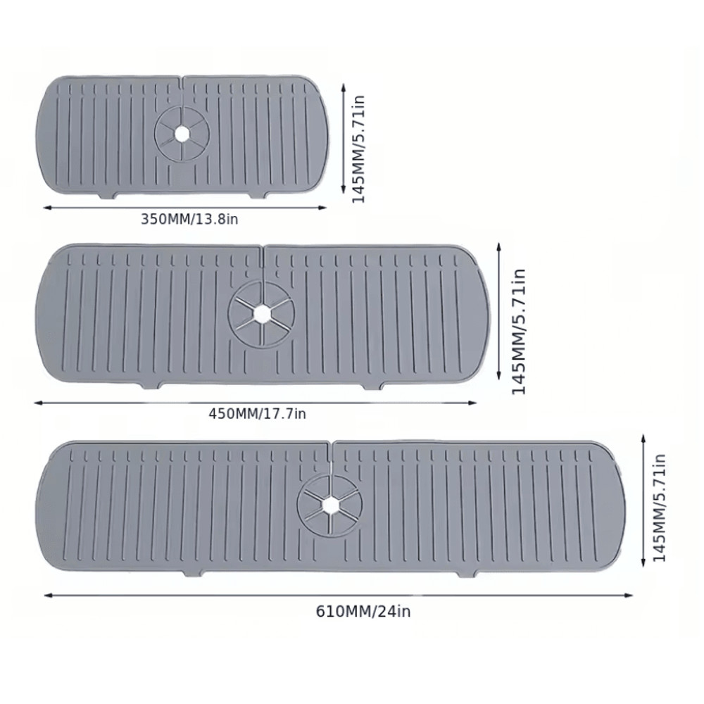 Silicone Sink Splash Guard And Faucet Drip Catcher Flexible Tap Mat For Kitchens And Bathrooms 10