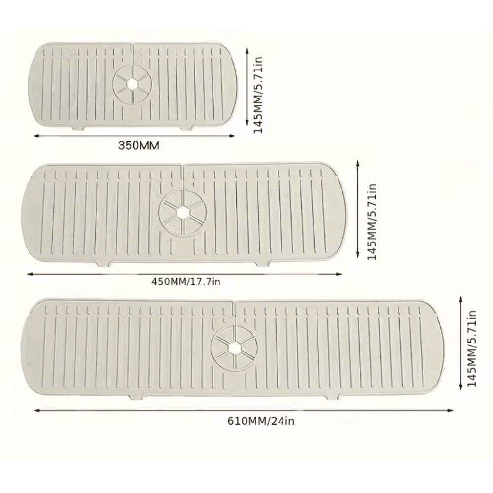 Silicone Sink Splash Guard And Faucet Drip Catcher Flexible Tap Mat For Kitchens And Bathrooms 11