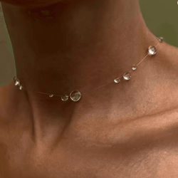 handmade crystal necklace and earrings set – elegant wedding jewelry for women and girls