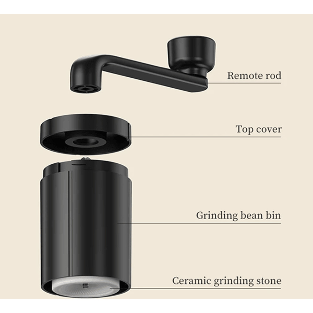 Manual Coffee Grinder Portable Hand Crank Coffee Mill With Adjustable Coarseness For Home And Trav 2