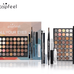 popfeel eye makeup set – eyeshadow palette, eyeliner, mascara, and eyebrow pencil gift kit for women