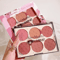 6Color Matte Blush Palette High Pigment LongLasting Shades For Daily Natural Glow 0