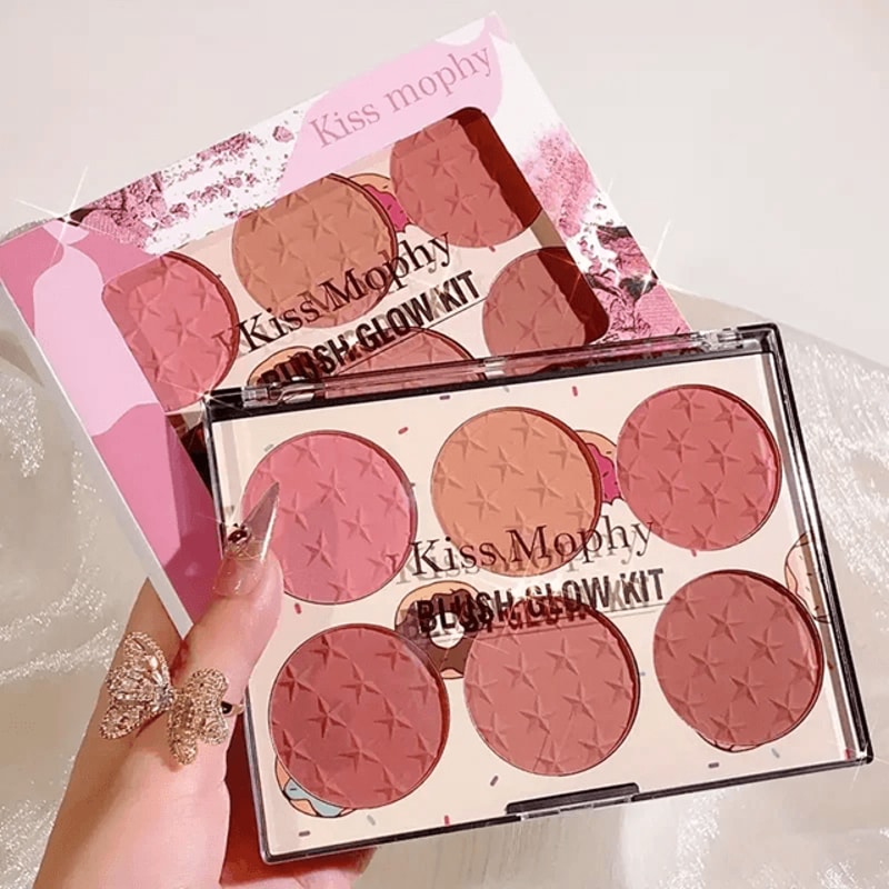 6Color Matte Blush Palette High Pigment LongLasting Shades For Daily Natural Glow 0